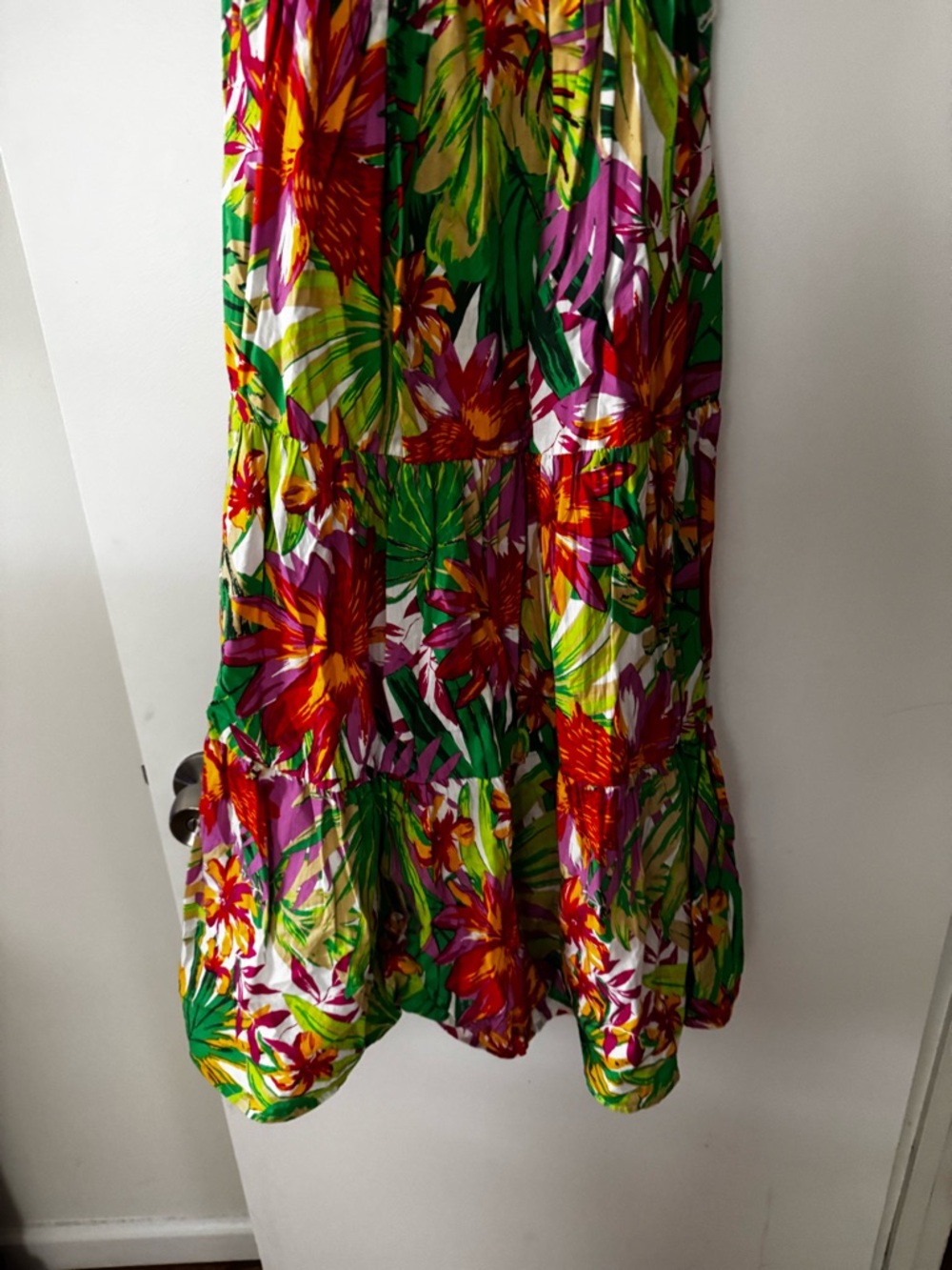 Flying Tomato Vibrant Tropical Puff-Sleeve Maxi Dress - Picture 3 of 5